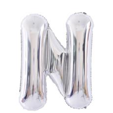  Bokstavsballong N 70 cm Silver - Teknikhallen.se
