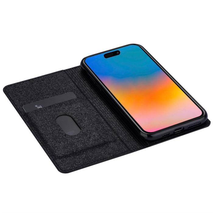 Bild 3,  iPhone 15 Plus Fodral Flip Glitter Svart - Teknikhallen.se
