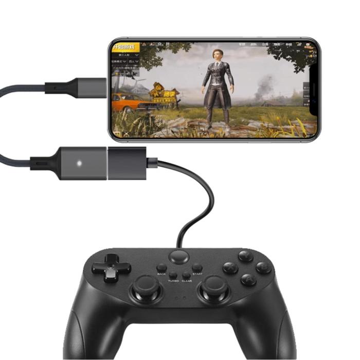Bild 6,  Lightning till USB-A Kabeladapter Svart - Teknikhallen.se