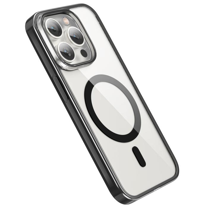 Bild 3, ColorPop ColorPop iPhone 15 Pro Max Skal CH MagSafe Transparent/Svart - Teknikhallen.se