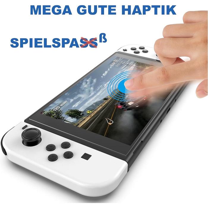Bild 4,  Nintendo Switch 2-PACK Skärmskydd Heltäckande Härdat Glas - Teknikhallen.se