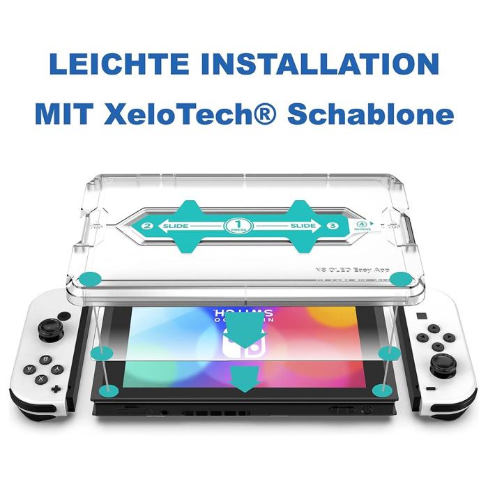 Bild 5,  Nintendo Switch 2-PACK Skärmskydd Heltäckande Härdat Glas - Teknikhallen.se