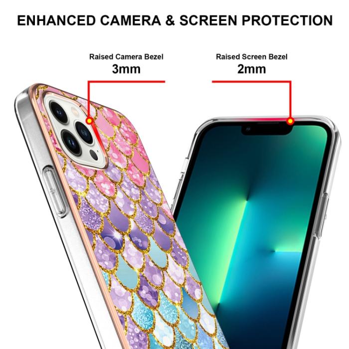 Bild 2,  iPhone 15 Pro Skal Med Tryck Färgglatt Fjäll - Teknikhallen.se
