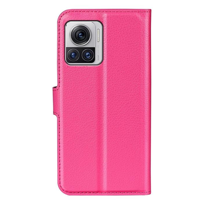 Bild 6,  Motorola Edge 30 Ultra 5G Fodral Litchi Läder Rosa - Teknikhallen.se