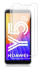  Huawei Y5p - 2-Pack - Sk&auml;rmskydd i H&auml;rdat Glas - Teknikhallen.se