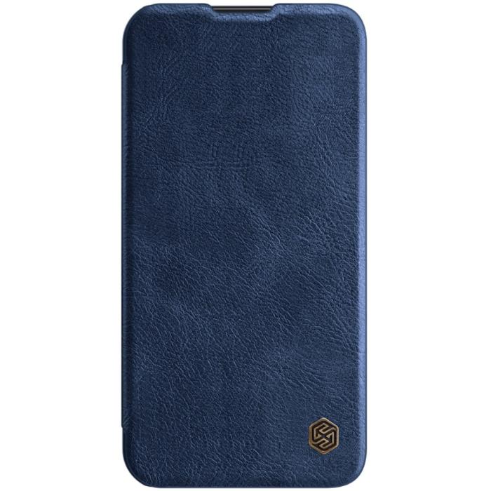 Bild 2, NILLKIN iPhone 13 Pro Max - NILLKIN Qin CamShield Läder Fodral - Blå - Teknikhallen.se
