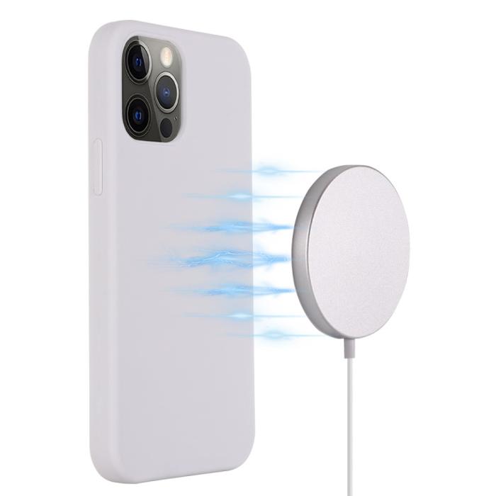 Bild 3,  iPhone 13 Pro Max - MagSafe Liquid Silikon Skal - Vit - Teknikhallen.se