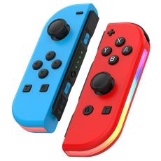 DOBE DOBE Nintendo Switch Joy-Con Kontroll RGB R&ouml;d / Bl&aring; - Teknikhallen.se