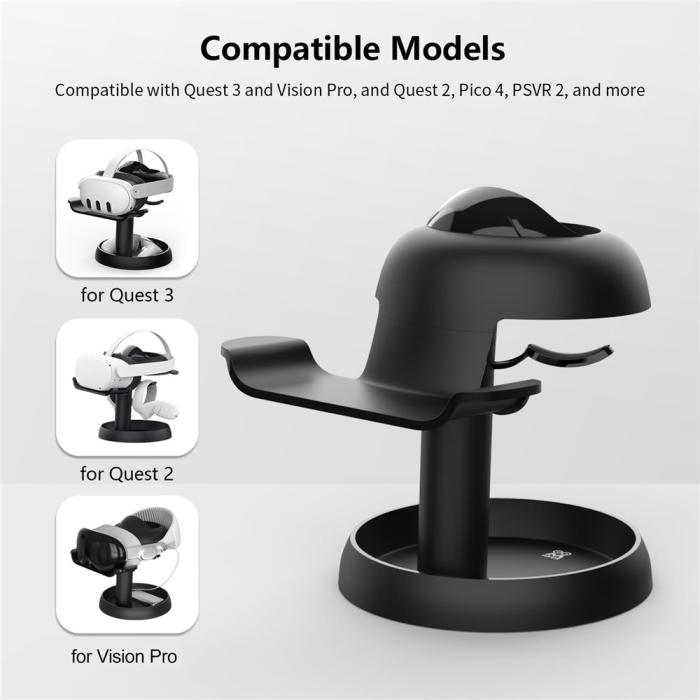 Bild 4, AMVR AMVR Apple Vision Pro / VR Headset Ställ Svart - Teknikhallen.se