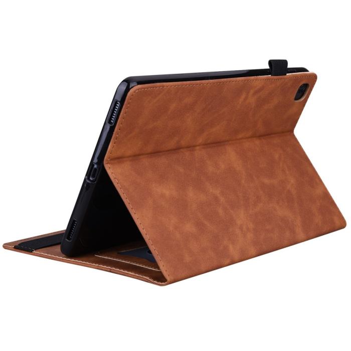 Bild 4,  Lenovo Tab M10 Plus Gen 3 Fodral Frontficka Och Pennhållare Brun - Teknikhallen.se
