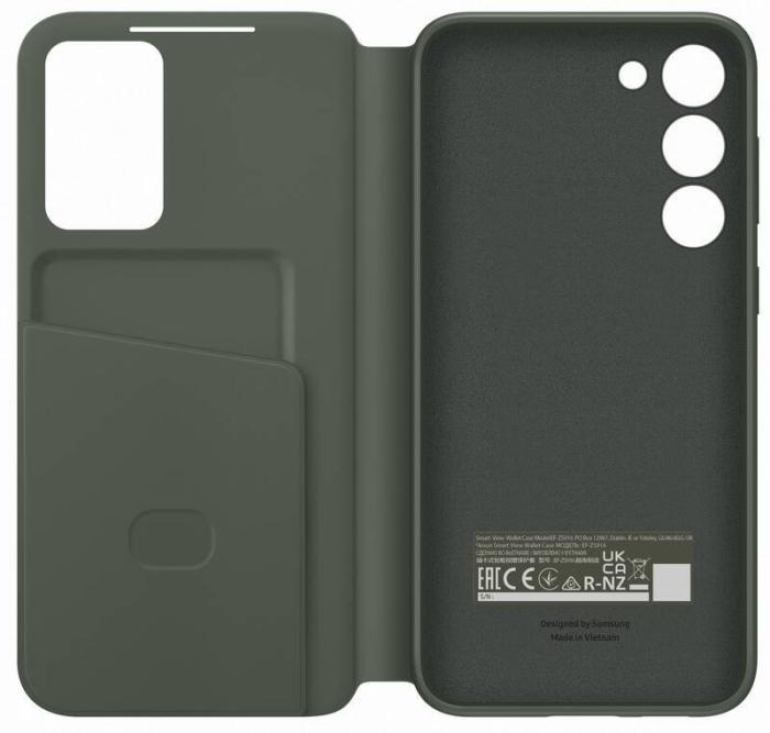 Bild 2, Samsung Samsung Galaxy S23 Plus Fodral Clear View Khaki - Teknikhallen.se