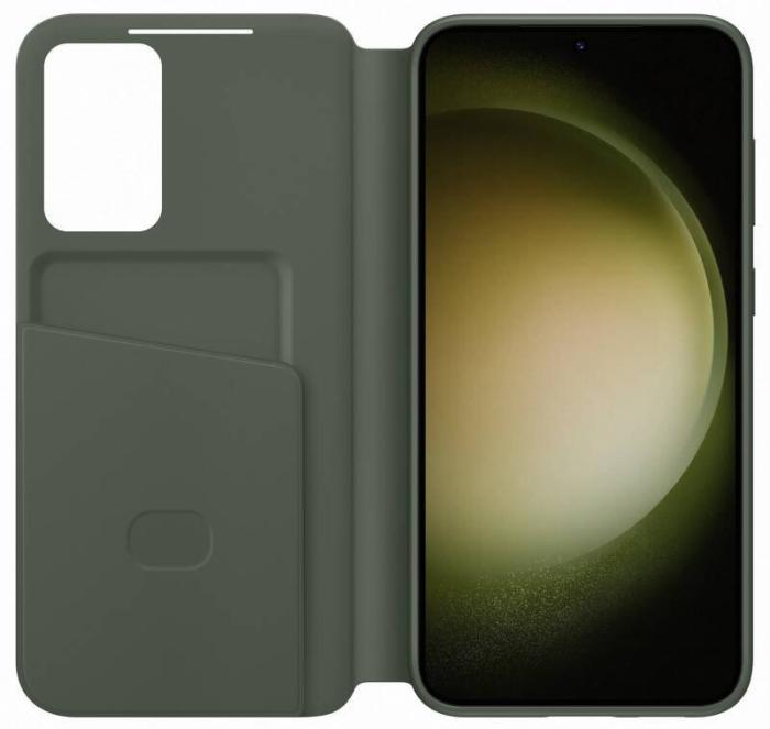 Bild 3, Samsung Samsung Galaxy S23 Plus Fodral Clear View Khaki - Teknikhallen.se