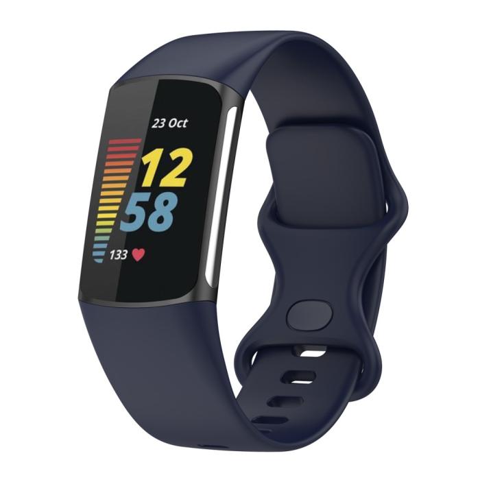 Bild 2,  Fitbit Charge 6 / 5 Armband TPU (S) Mörk Blå - Teknikhallen.se