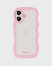 holdit holdit iPhone 16 Plus Skal Wavy Pink/Transparent - Teknikhallen.se