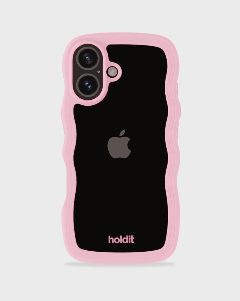 holdit holdit iPhone 16 Plus Skal Wavy Pink/Transparent - Teknikhallen.se