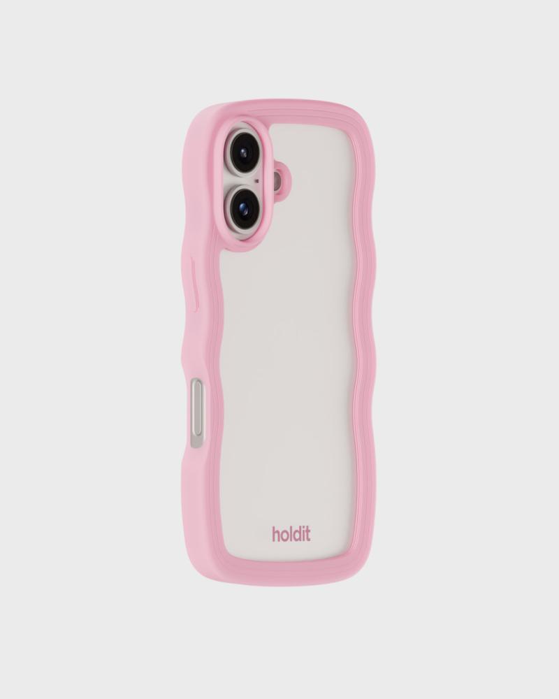 holdit holdit iPhone 16 Plus Skal Wavy Pink/Transparent - Teknikhallen.se