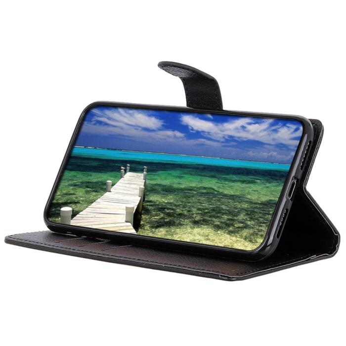 Bild 3,  Samsung Galaxy A16 Fodral Litchi Läder Svart - Teknikhallen.se