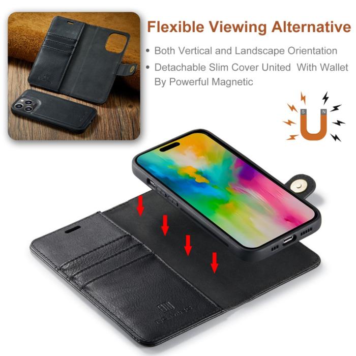 Bild 5, DG.MING DG.MING iPhone 16 Pro Fodral 2in1 Magnet Svart - Teknikhallen.se