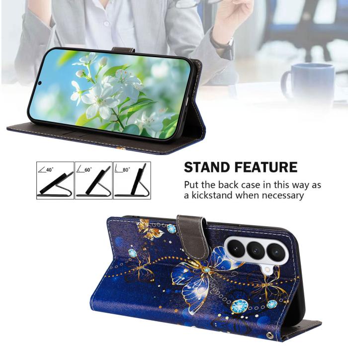 Bild 2,  Samsung Galaxy S26 Fodral Med Tryck Blå Fjäril - Teknikhallen.se