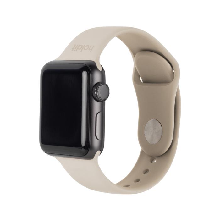 Bild 2, holdit holdit Armband Silikon Apple Watch 38/40/41/42 mm Light Beige - Teknikhallen.se
