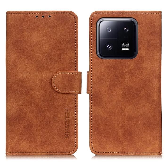 Bild 2, KHAZNEH KHAZNEH Xiaomi 13 Pro 5G Fodral Retro Läder Brun - Teknikhallen.se