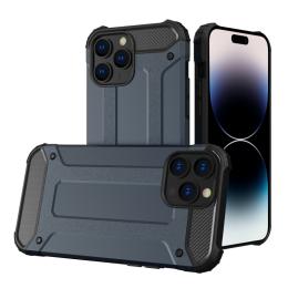  iPhone 15 Pro Max Skal Shockproof Armor Hybrid Mörk Blå - Teknikhallen.se