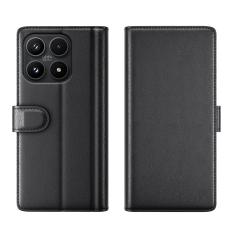  Xiaomi 17 Fodral Premium &Auml;kta L&auml;der Svart - Teknikhallen.se