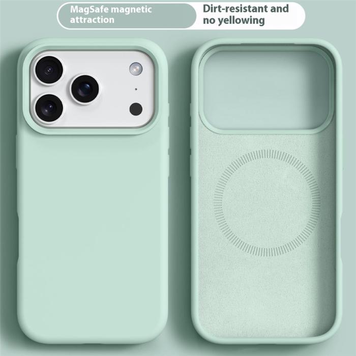 Bild 2,  iPhone 17 Pro Max Skal MagSafe Liquid Silikon Grön - Teknikhallen.se
