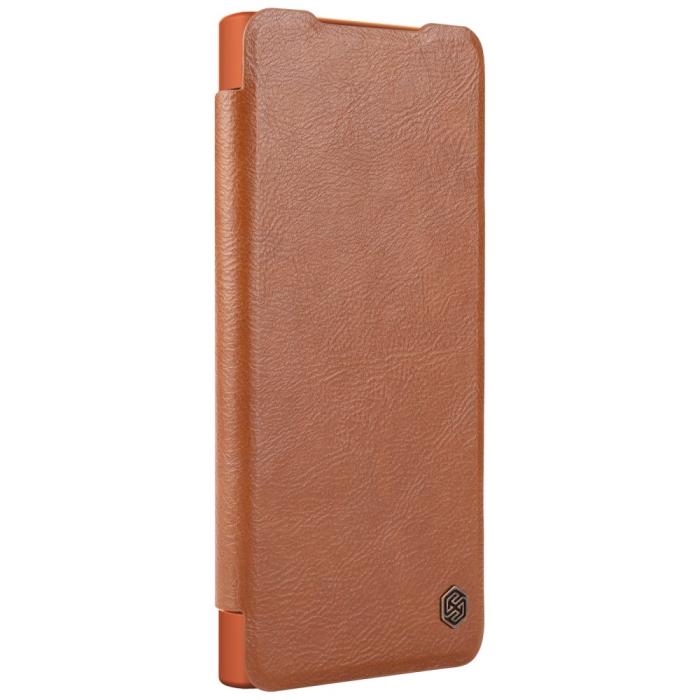 Bild 5, NILLKIN NILLKIN Samsung Galaxy S22 Ultra Fodral Qin Series Brun - Teknikhallen.se