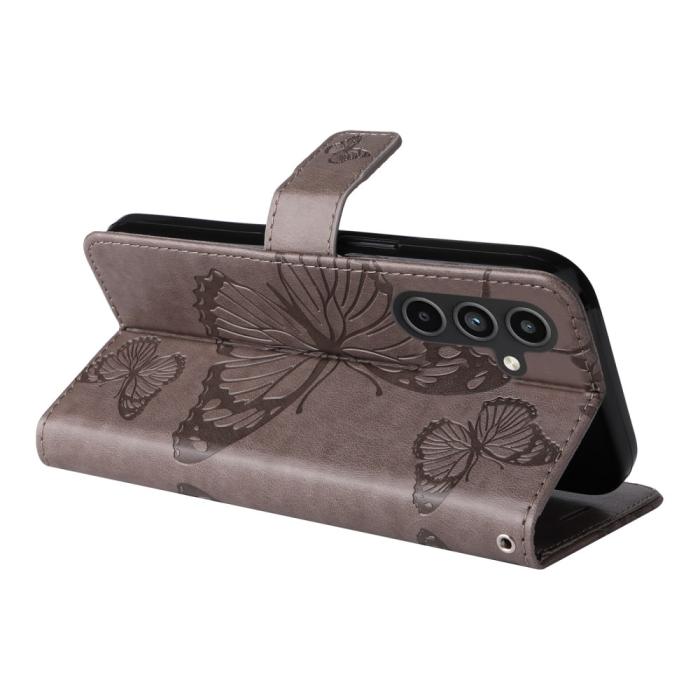 Bild 4,  Samsung Galaxy A15 5G Fodral Fjäril Tryck Grå - Teknikhallen.se