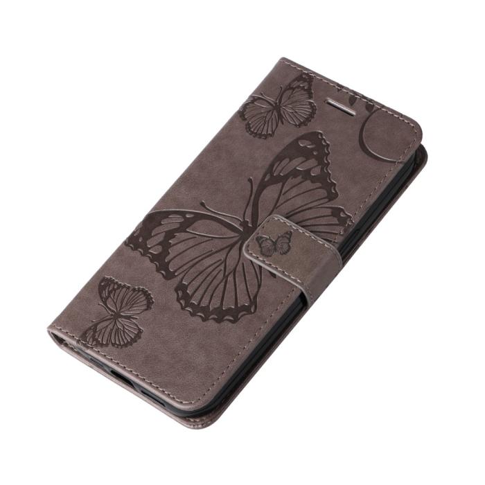 Bild 5,  Samsung Galaxy A15 5G Fodral Fjäril Tryck Grå - Teknikhallen.se