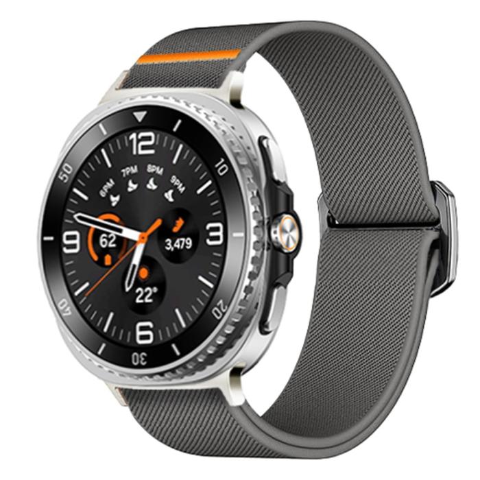 Bild 2,  Galaxy Watch 8 46/44/40 mm Armband Justerbart Nylon Grå - Teknikhallen.se