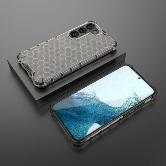 Bild 3,  Samsung Galaxy S23 Skal Shockproof Honeycomb Textur Svart - Teknikhallen.se
