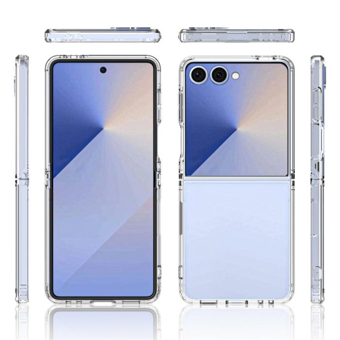 Bild 5,  Samsung Galaxy Z Flip 8 Skal Stöttåligt TPU Transparent - Teknikhallen.se