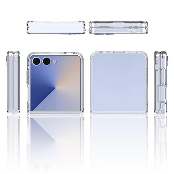 Bild 6,  Samsung Galaxy Z Flip 8 Skal Stöttåligt TPU Transparent - Teknikhallen.se