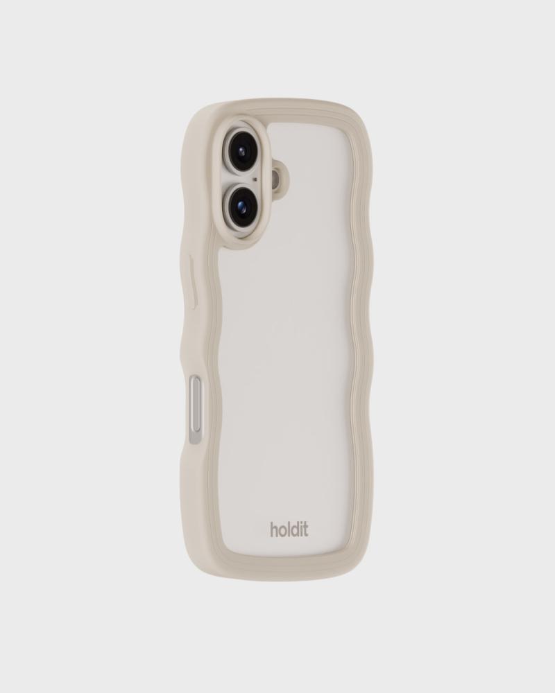 holdit holdit iPhone 16 Plus Skal Wavy Light Beige/Transparent - Teknikhallen.se