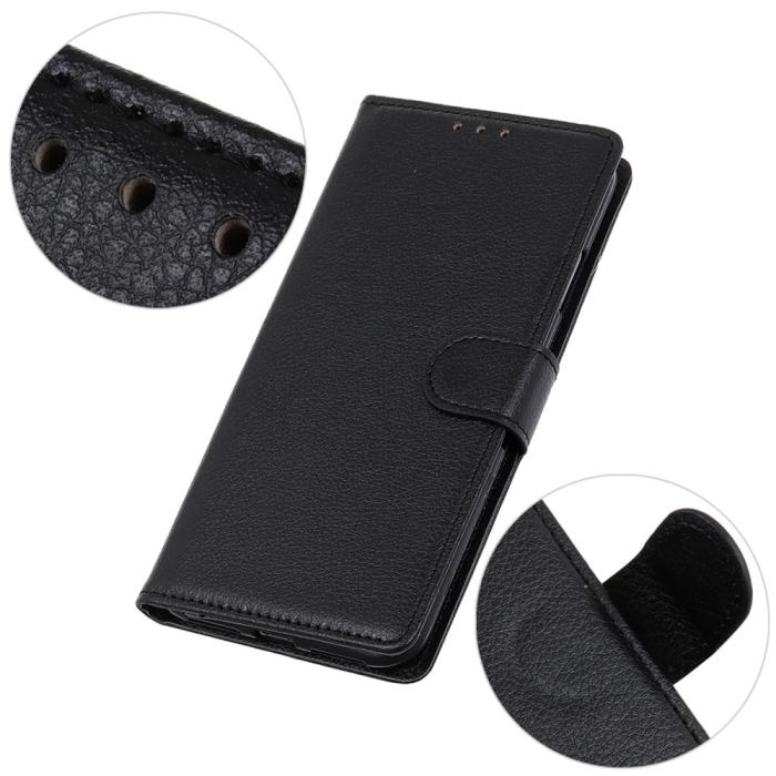 Bild 5,  Samsung Galaxy A16 Fodral Litchi Läder Svart - Teknikhallen.se