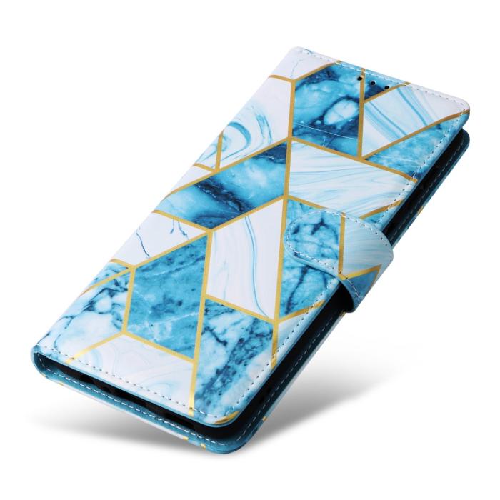 Bild 5,  Samsung Galaxy S24 Plus Fodral Läder Marmor Blå - Teknikhallen.se