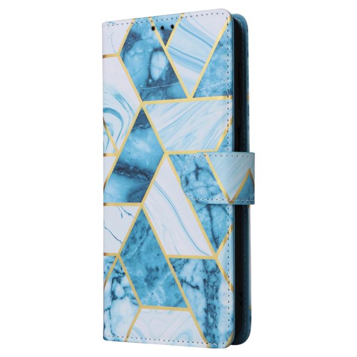 Bild 6,  Samsung Galaxy S24 Plus Fodral Läder Marmor Blå - Teknikhallen.se