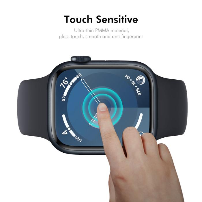 Bild 4, ENKAY ENKAY Apple Watch 10 46 mm Skärmskydd 2-PACK Heltäckande - Teknikhallen.se