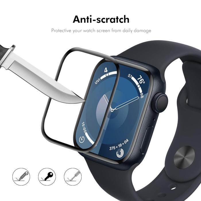 Bild 5, ENKAY ENKAY Apple Watch 10 46 mm Skärmskydd 2-PACK Heltäckande - Teknikhallen.se