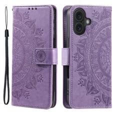  iPhone 16 Fodral Mandala L&auml;der Lila - Teknikhallen.se
