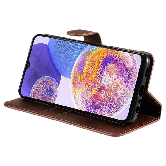 Bild 3,  Samsung Galaxy A23 5G Fodral Klassiskt Läder Brun - Teknikhallen.se