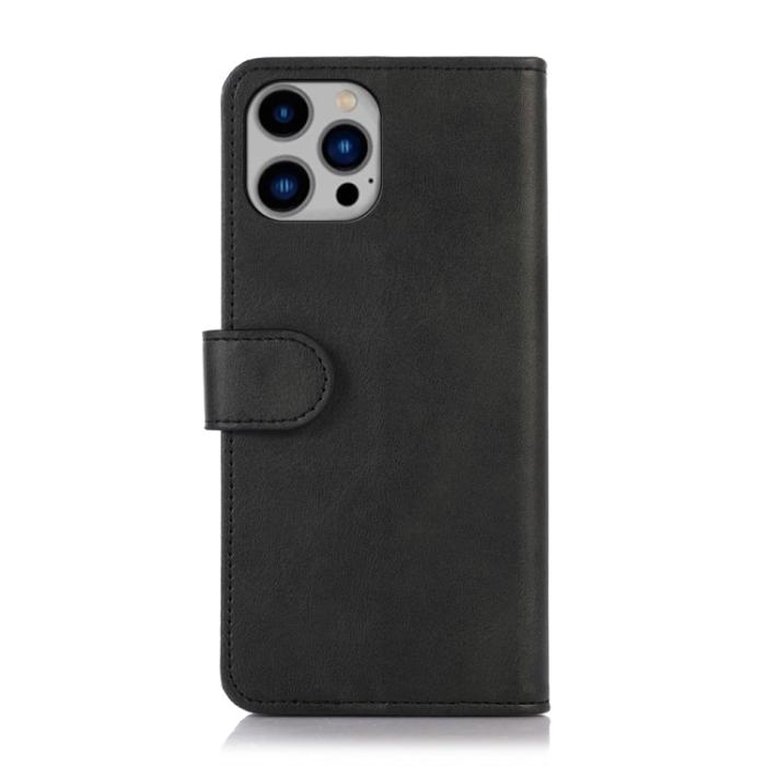 Bild 3,  iPhone 15 Pro Fodral Läder Solid Svart - Teknikhallen.se