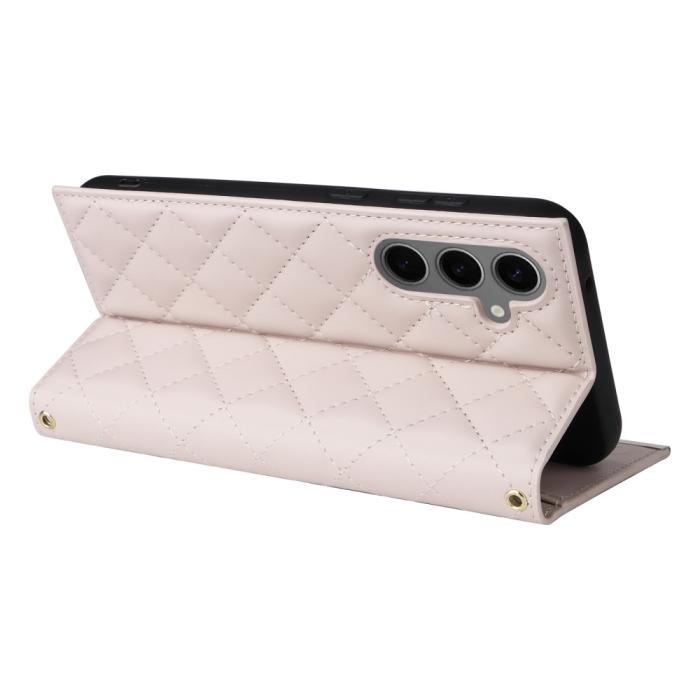 Bild 3,  Samsung Galaxy S25 Plus Fodral Rhombus Läder Beige - Teknikhallen.se