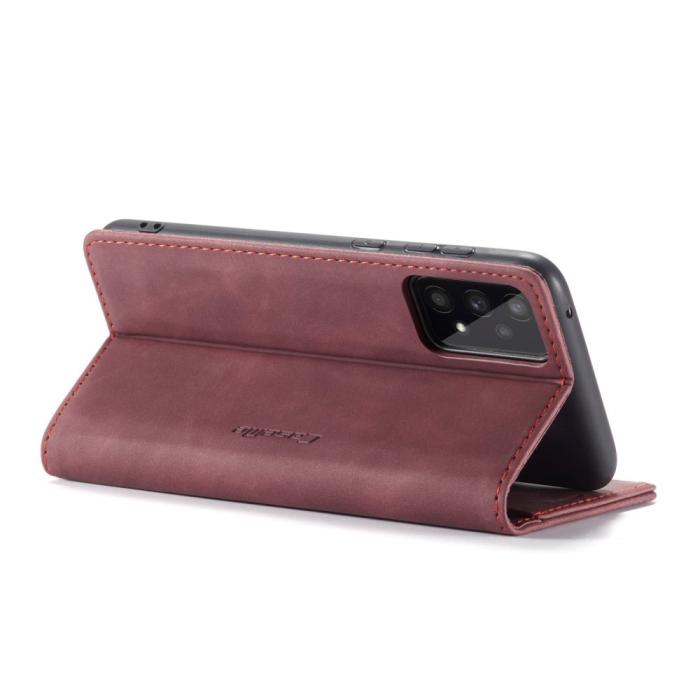 Bild 6, CASEME CASEME Samsung Galaxy A53 5G Fodral Retro Läder Röd - Teknikhallen.se