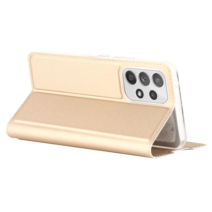 Bild 6,  Samsung Galaxy A53 5G Fodral Flip Skin Touch Guld - Teknikhallen.se