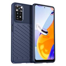  Xiaomi Redmi Note 11 Pro 5G Skal Twill Textur Bl&aring; - Teknikhallen.se
