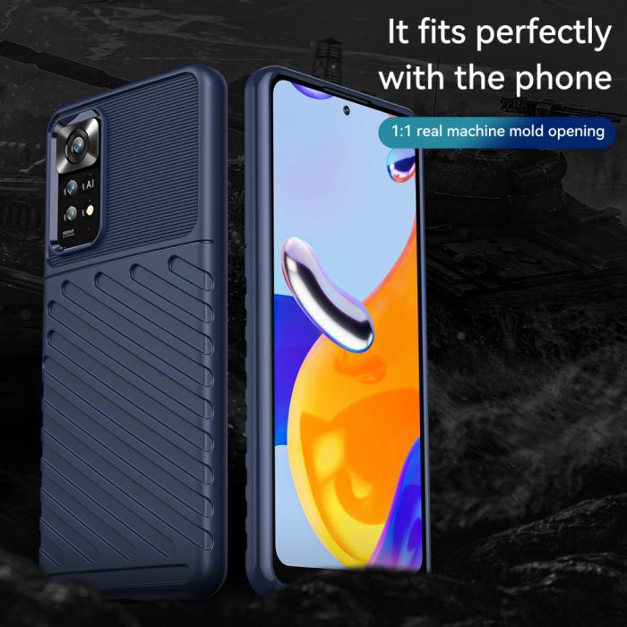 Bild 2,  Xiaomi Redmi Note 11 Pro 5G Skal Twill Textur Blå - Teknikhallen.se