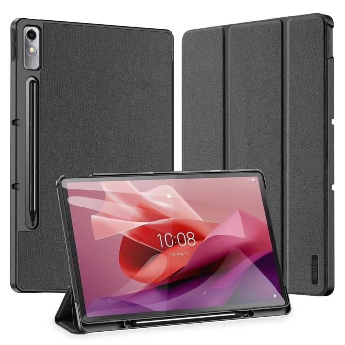 Bild 2, DUX DUCIS DUX DUCIS Lenovo Tab P12 Fodral DOMO Tri-Fold Läder Svart - Teknikhallen.se
